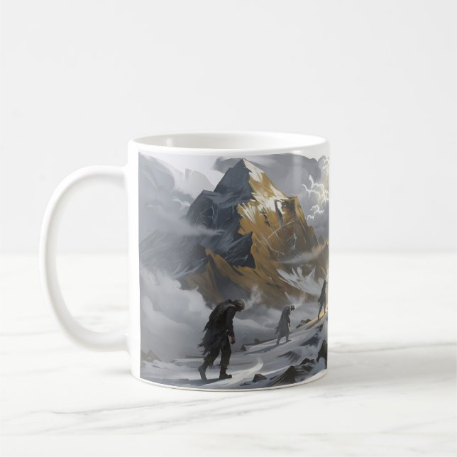 De Café Quero Saber o Que É o Amor Caneca Luz Dourada (Esquerda)