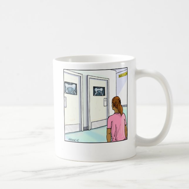 De Café Radiologia engraçada da caneca dos desenhos (Direita)