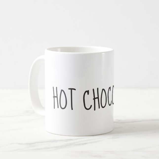 De Café Rae Dunn inspirou a caneca do CHOCOLATE QUENTE (Frente Esquerda)