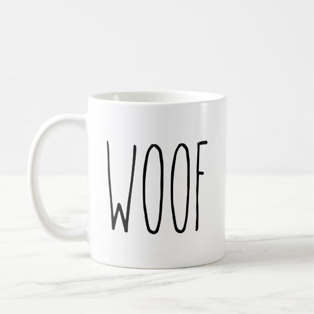 De Café RAE DUNN inspirou a caneca do WOOF (Esquerda)