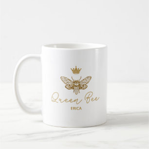 De Café Rainha abelha Caneca Personalizada Coroa Presente