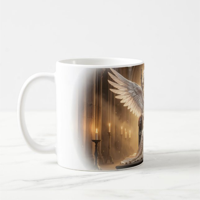 De Café Rainha Anjo Alegre Trono Leão Caneca Brilho (Esquerda)