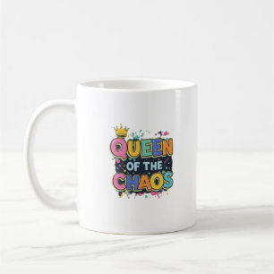 De Café Rainha do Caos - Caneca Divertida e Brincadeira