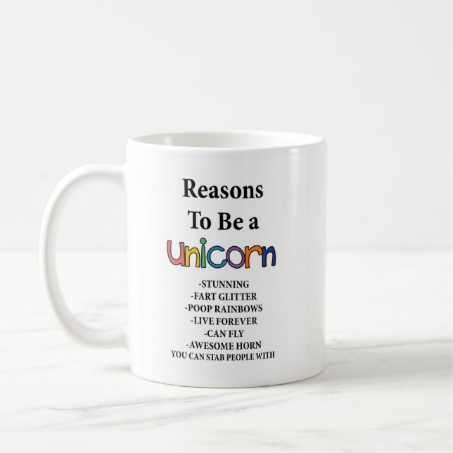 De Café Razões ser uma caneca do unicórnio com unicórnio (Esquerda)