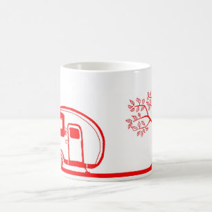 De Café Reboque e caneca vermelhos 15oz da árvore