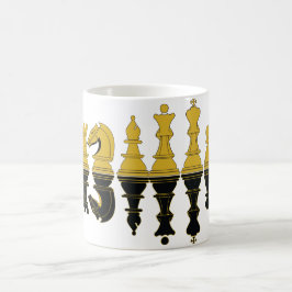 De Café Reflexão da xadrez, caneca da xadrez,