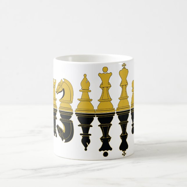 De Café Reflexão da xadrez, caneca da xadrez, (Centro)