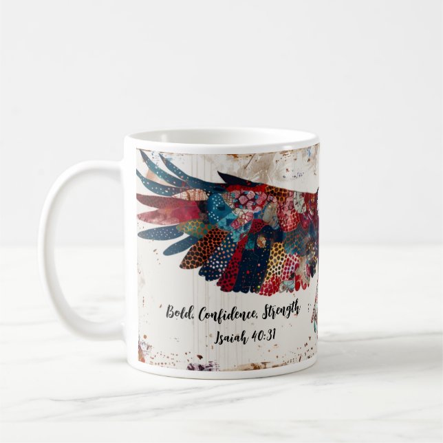 De Café Resistência Renovada: Isaiah 40:31 Caneca Personal (Esquerda)