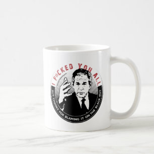 De Café Responsabilizando o na caneca da cara preta