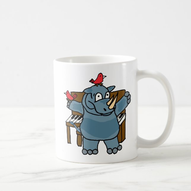 De Café Rinoceronte do CU que joga a caneca do piano (Direita)