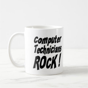 De Café Rocha dos técnicos do computador! Caneca