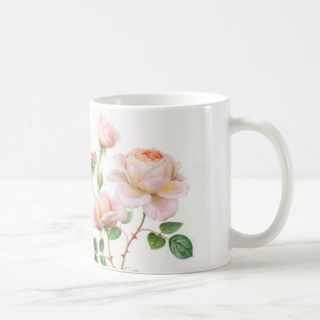 De Café Rosas cor-de-rosa na caneca (Direita)
