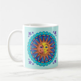 De Café Rosto do Sol e da Lua Caneca