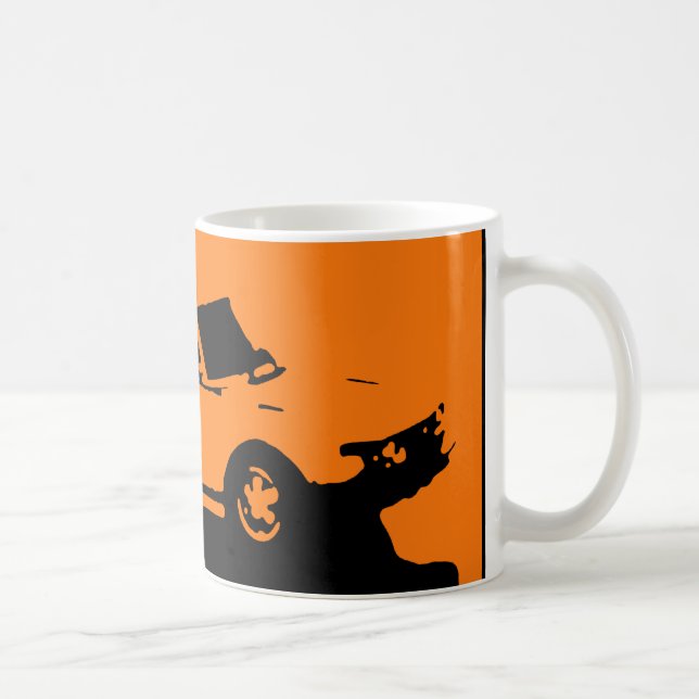 De Café Saab 99 Caneca Turbo - Laranja no escuro (Direita)