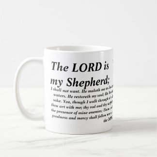 De Café Salmo 23 - KJV- caneca