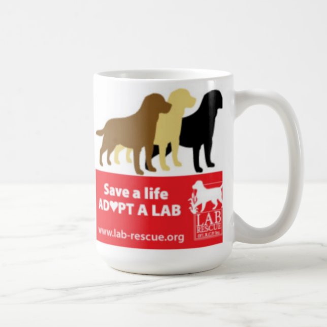 De Café Salvar uma vida adotam uma caneca do laboratório (Direita)
