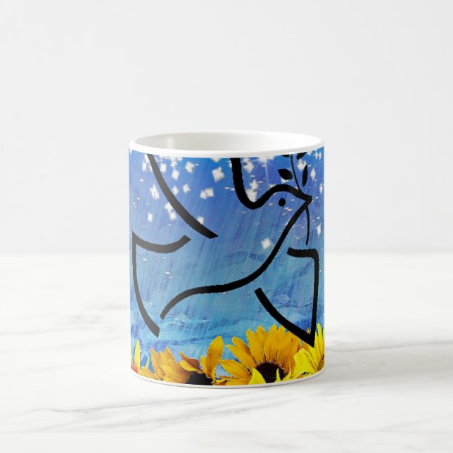 De Café Salve a Ucrânia! Caneca (Centro)