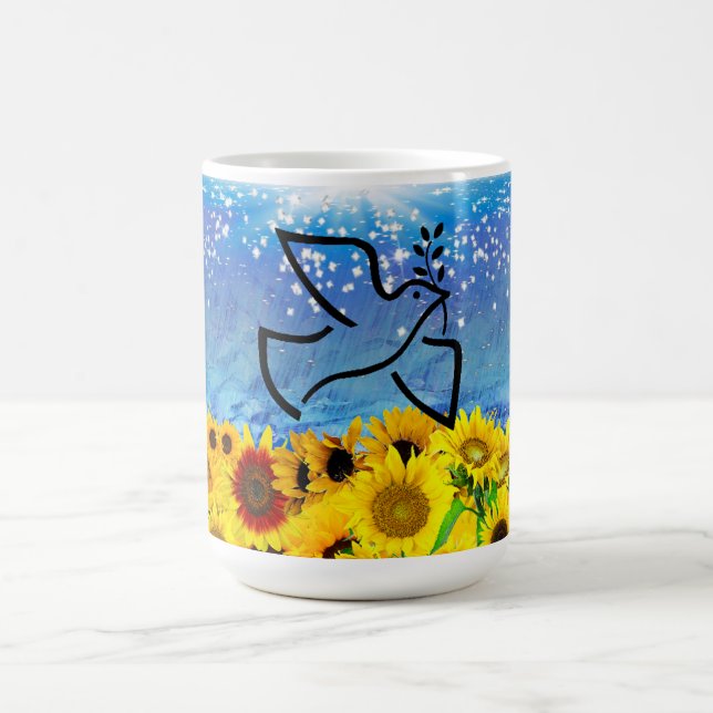 De Café Salve a Ucrânia! Caneca (Centro)