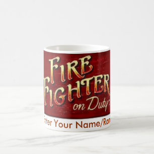 De Café Sapador-bombeiro na caneca do dever -