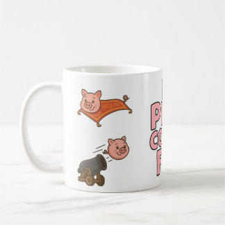 De Café Se os porcos pudessem voar - caneca divertida