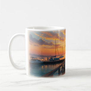 De Café 🌅 Segure a Caneca do Porto com Pôr do Sol Dourado