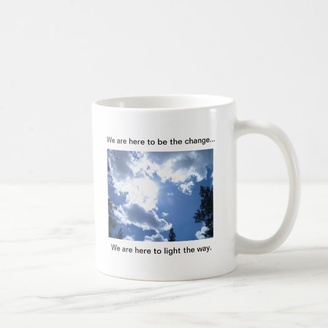De Café Seja a mudança 15 onças. caneca (Direita)