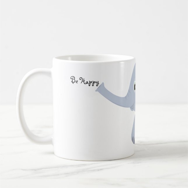De Café Seja caneca pequena feliz do elefante (Esquerda)