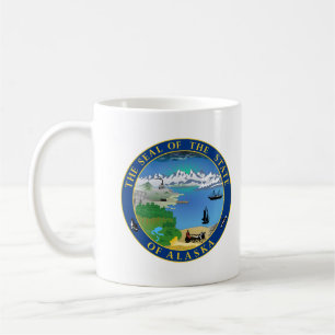 De Café Selo do Estado do Alasca EUA EUA Caneca