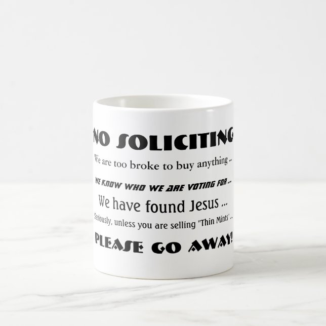 De Café Sem Solicitação - Por Favor, Saia! Caneca (Centro)
