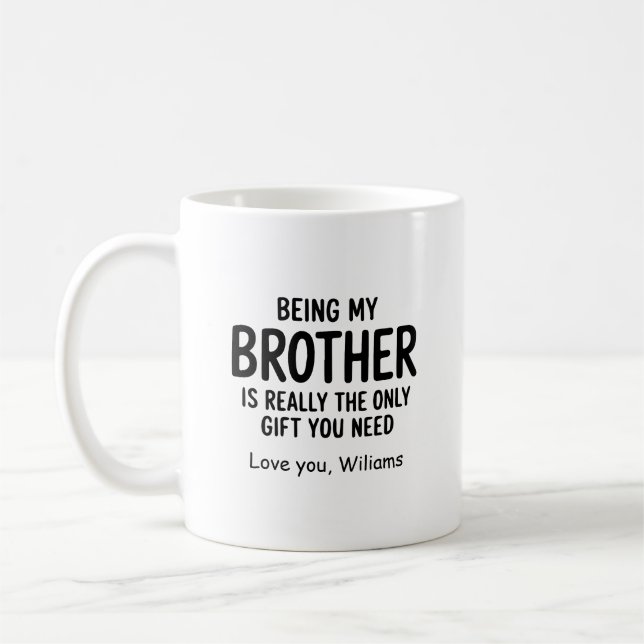De Café Sendo meu irmão caneca Presente engraçado para irm (Esquerda)