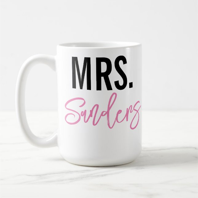 De Café Senhora caneca personalizada para professor ou rec (Esquerda)