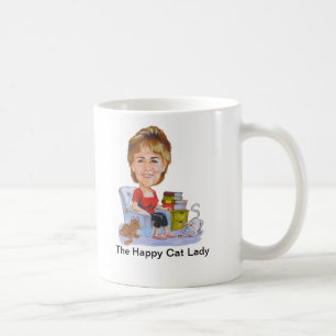 De Café Senhora feliz Caneca do gato