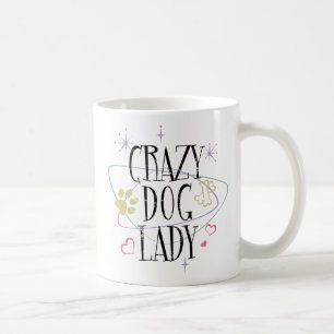 De Café Senhora louca Caneca do cão do estilo retro