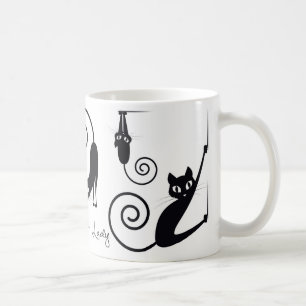 De Café Senhora louca Caneca do gato, com gatos à moda