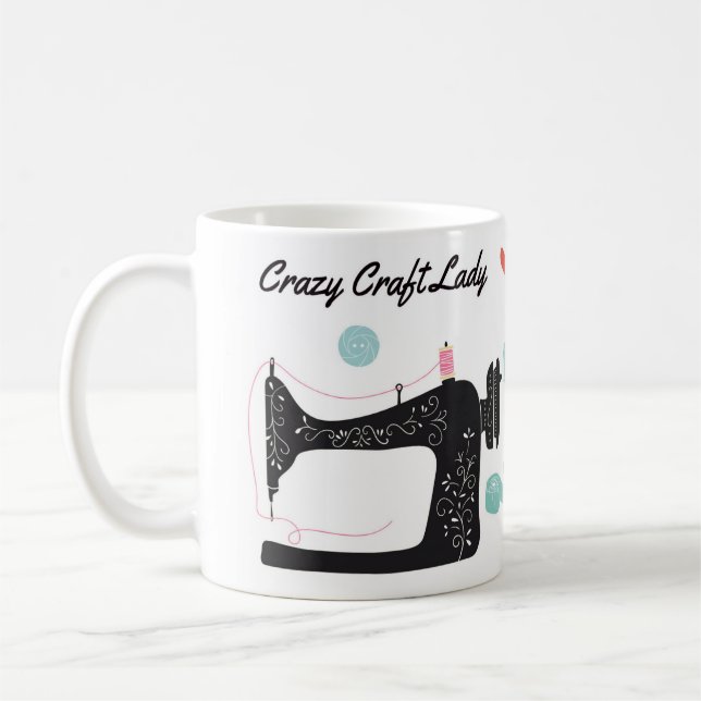 De Café Senhora louca Presente Caneca do artesanato (Esquerda)