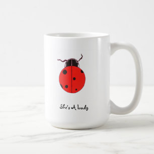 De Café Senhora vermelha Desinsetar Indicação Caneca