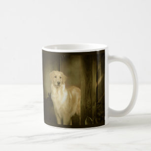 De Café Senhora Waiting da caneca do golden retriever