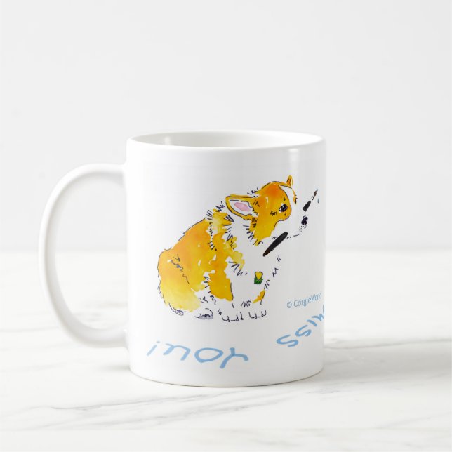 De Café Senhorita Você Corgis Caneca (Esquerda)