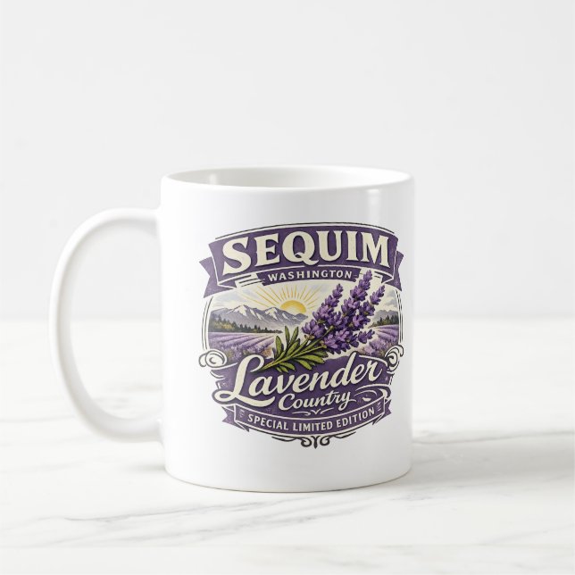De Café Sequim, Washington – Caneca Lavanda Country (Esquerda)