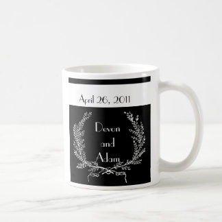 De Café Série preto e branco da caneca do favor do