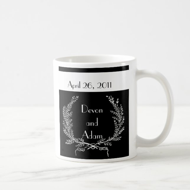 De Café Série preto e branco da caneca do favor do (Direita)