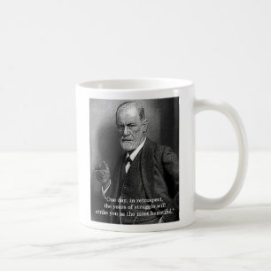 De Café Sigmund Freud "um dia." caneca das citações