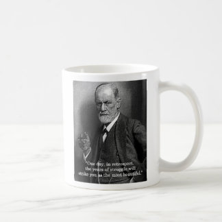 De Café Sigmund Freud "um dia." caneca das citações