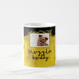 De Café Snuggle cão preto do amigo a caneca feita sob