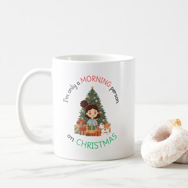 De Café Só sou uma pessoa matinal no Natal Caneca (Com Donut)