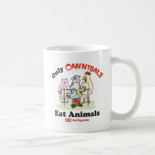 De Café Somente os canibal comem a caneca dos animais