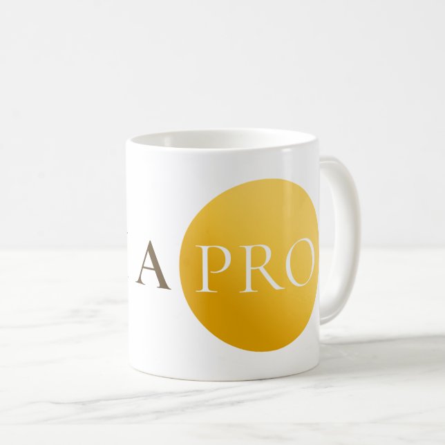 De Café SOU UM PROFISSIONAL | Caneca Motivacional Círculo  (Frente Esquerda)