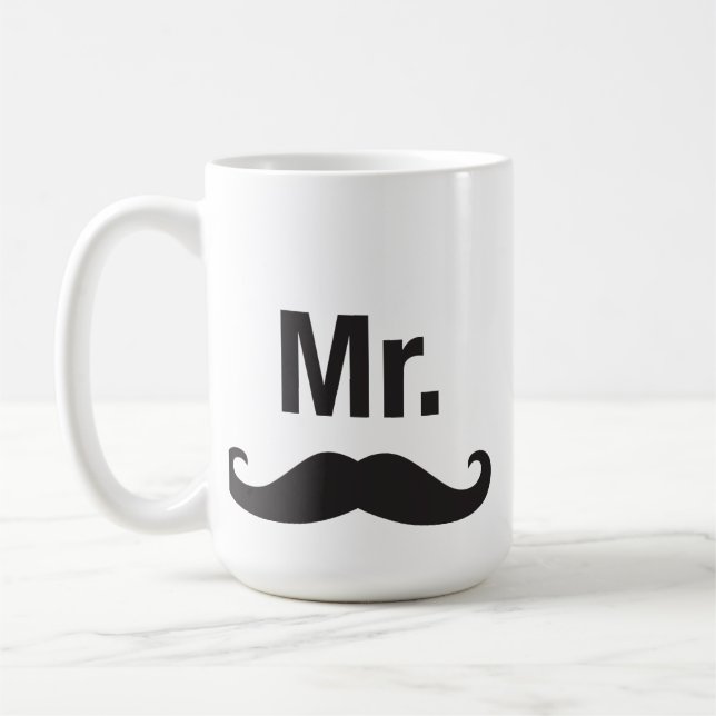 De Café Sr. Bigode Caneca (Esquerda)