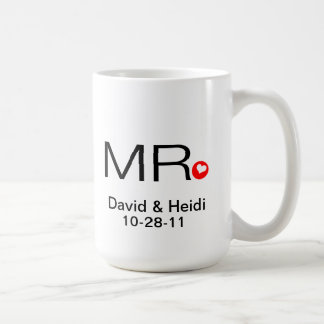 De Café Sr. e Sra. personalizados Casamento Caneca