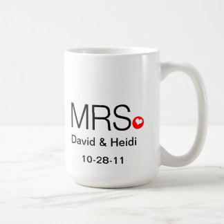 De Café Sr. e Sra. personalizados Casamento Caneca